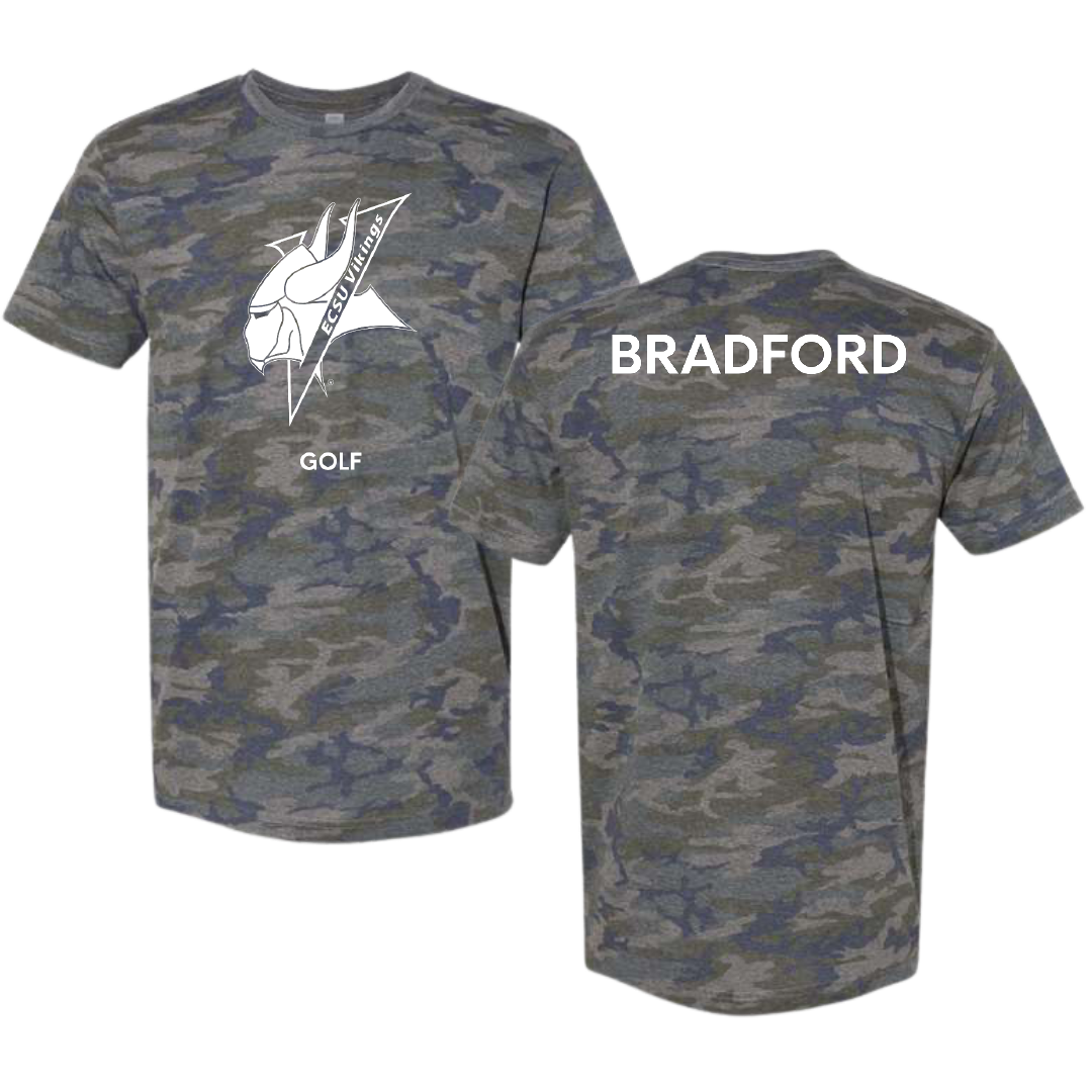 Elizabeth City State University Golf (M) Vintage Camo Tee - Demetrius Bradford