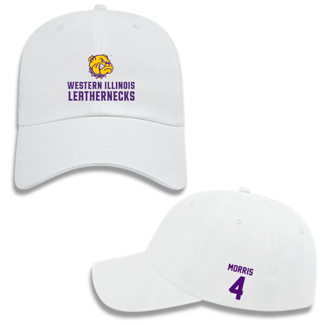 Western Illinois University Softball White Hat - #4 Jillian Morris