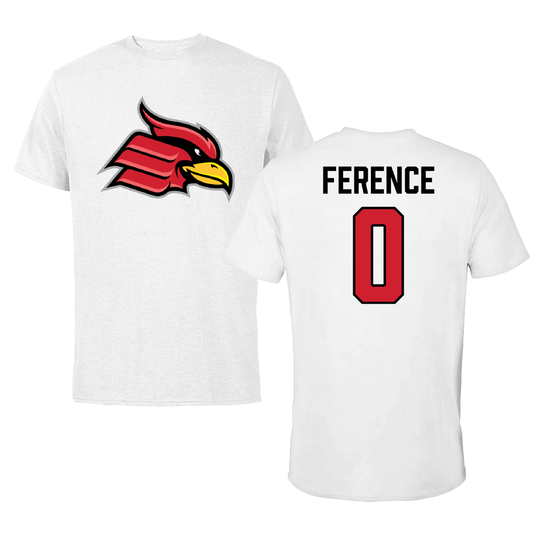 Wheeling University Baseball White Performance Tee - #0 Keaton Ference