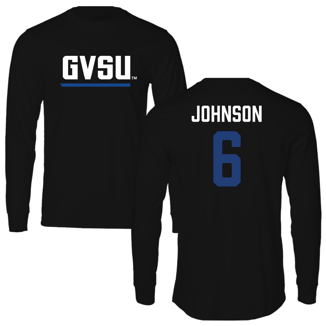 Grand Valley State University Football Black Performance Long Sleeve - #6 Jordan Johnson