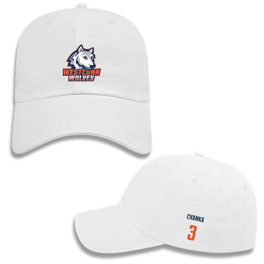 Western Connecticut State University Basketball (W) White Hat - #3 Elise Chanka