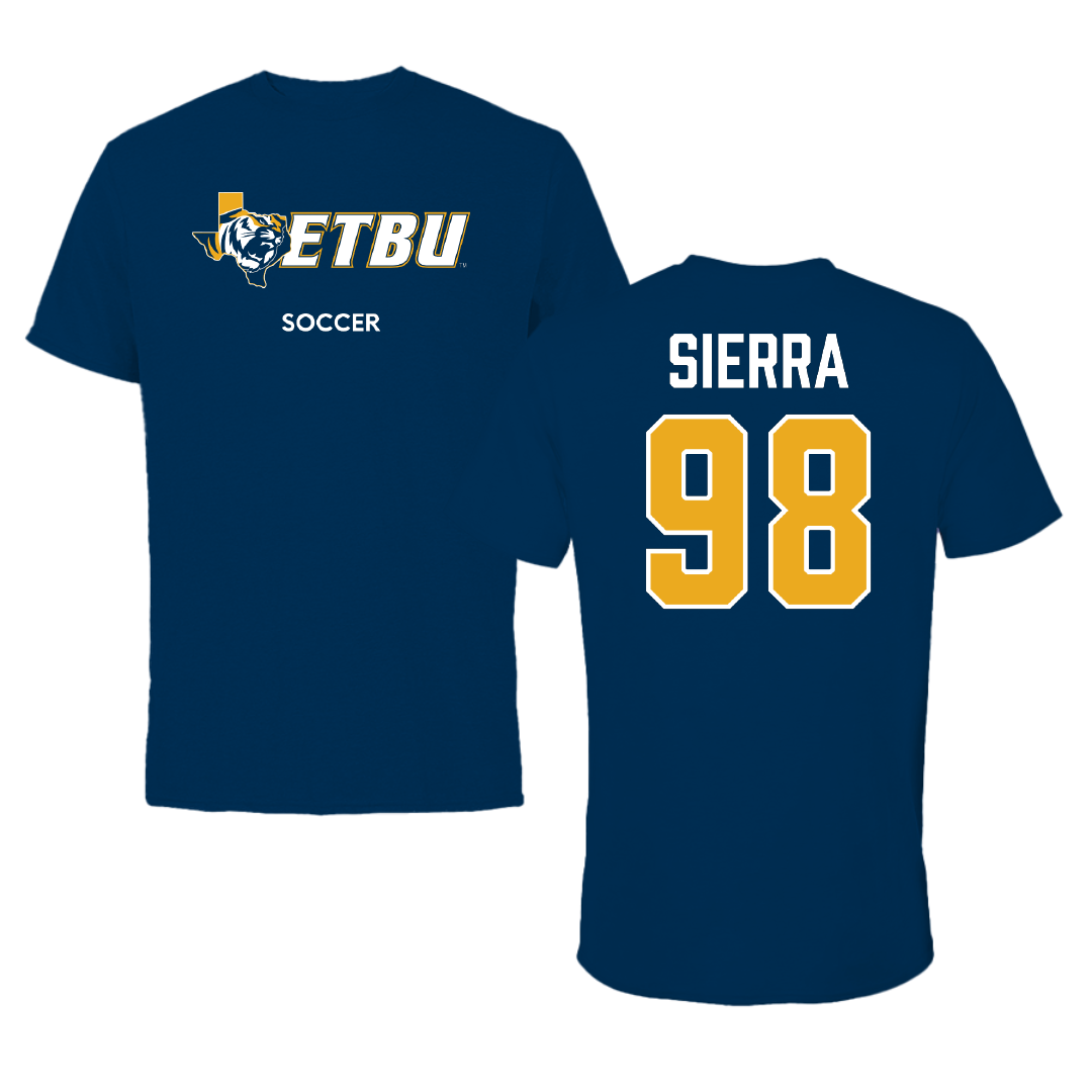 East Texas Baptist University Soccer (W) Navy Tee - #98 Mallory Sierra