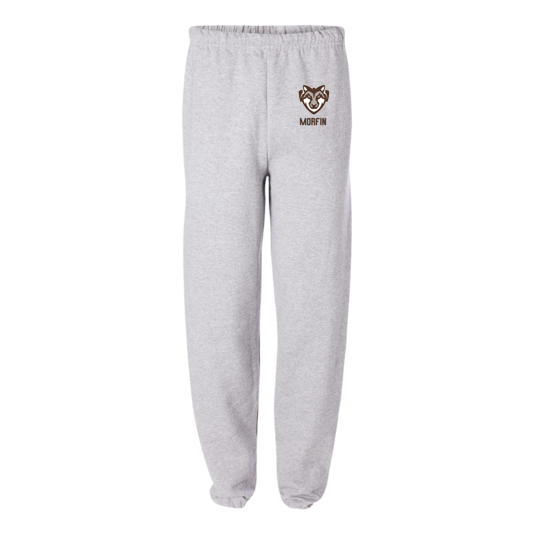 St. Bonaventure University Soccer (M) Light Gray Sweatpants - #2 Sean Morfin