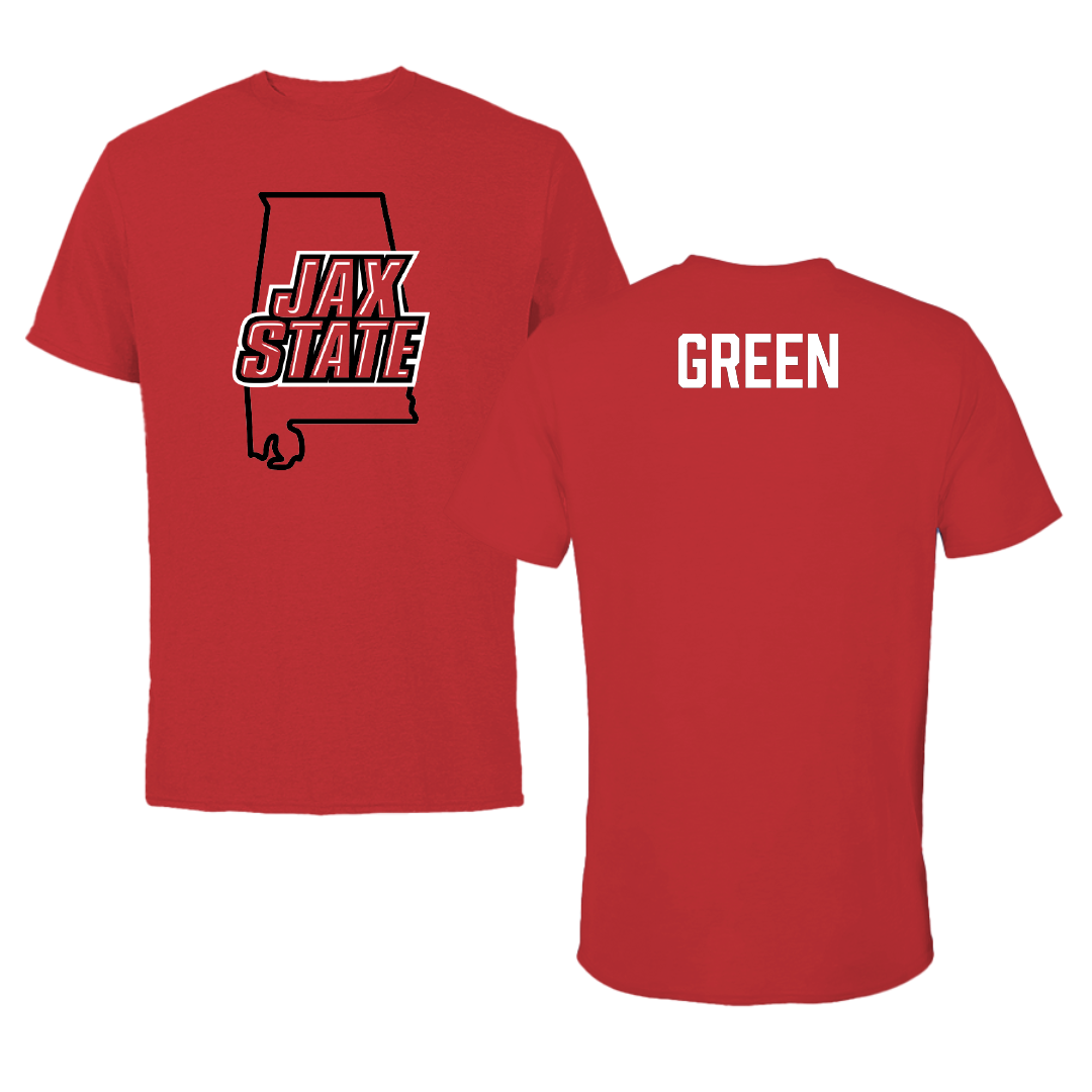 Jacksonville State University TF and XC Red State Performance Tee - Sam Green