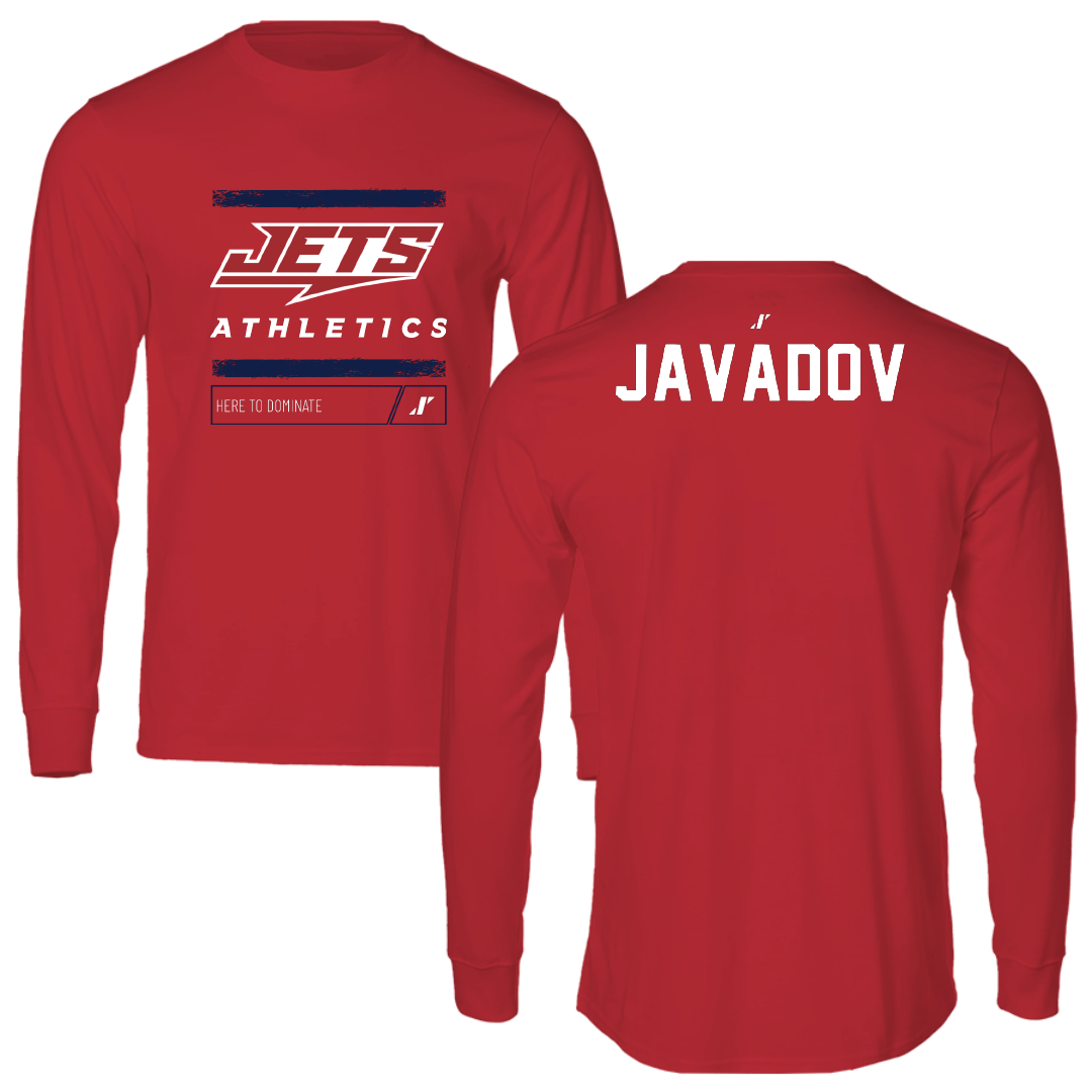 Newman University Tennis Red Dominate Performance Long Sleeve - David Javadov