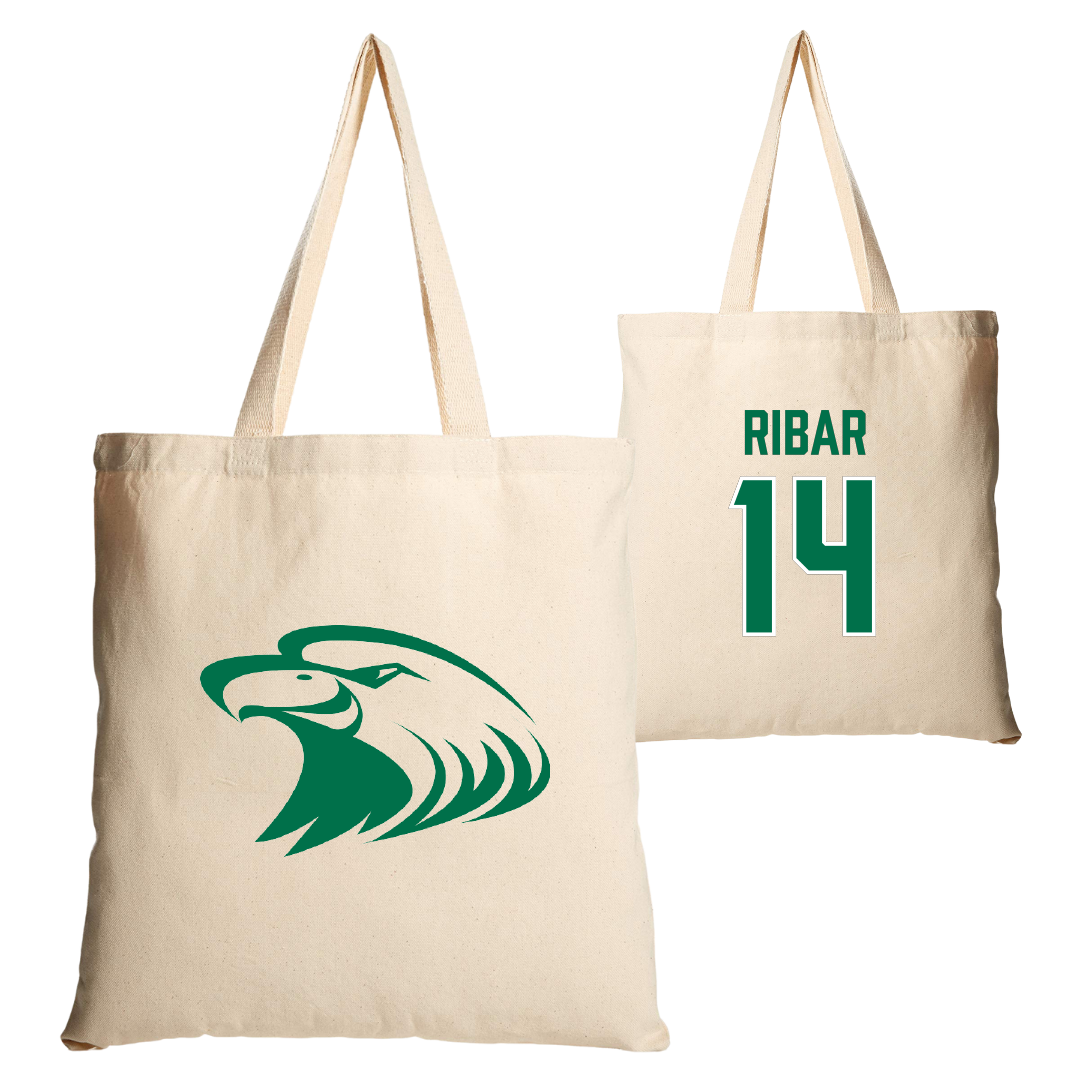 Central Methodist University Baseball Tan Canvas Tote Bag - #14 Jon Ribar
