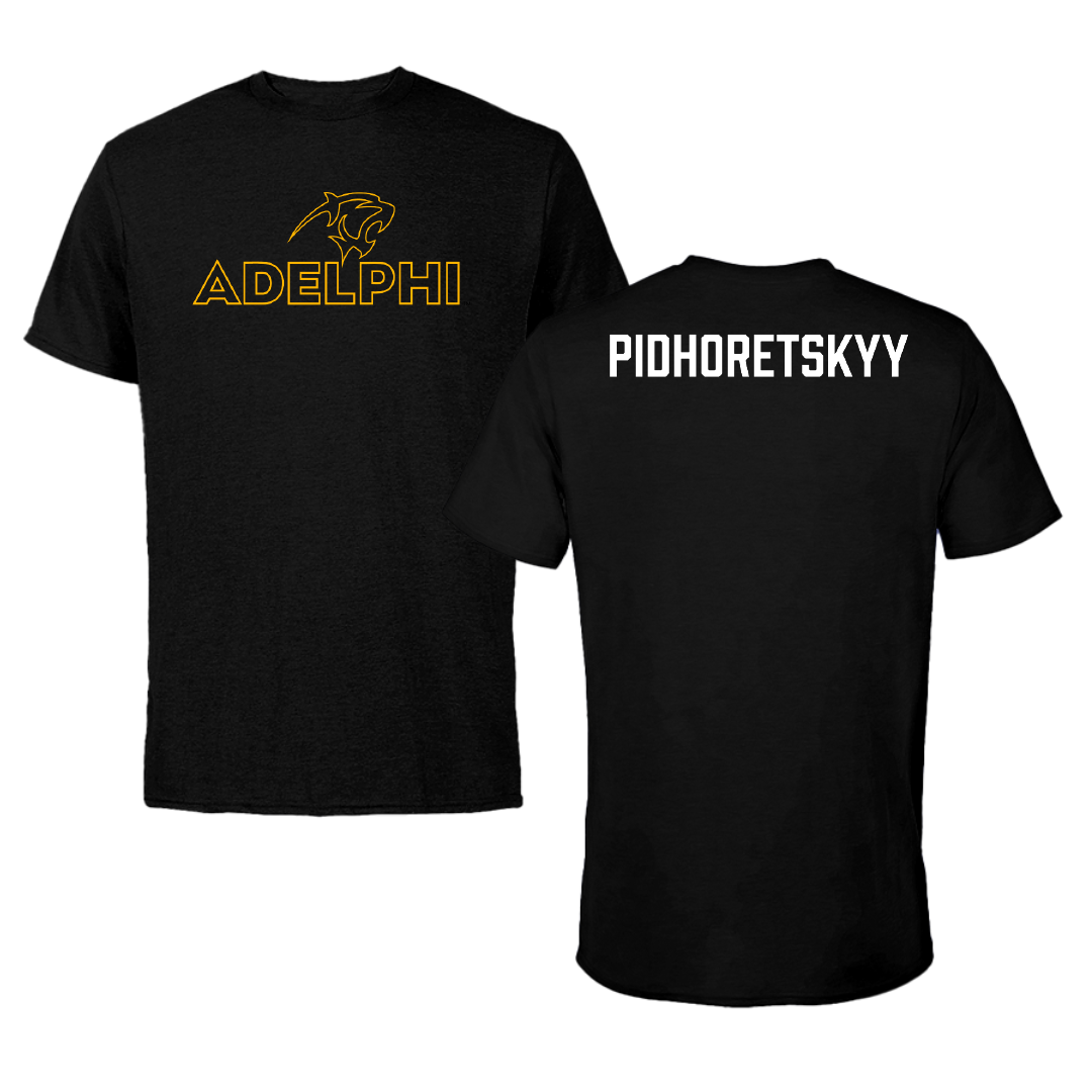 Adelphi University Swimming & Diving Black Performance Tee - Valerii Pidhoretskyy