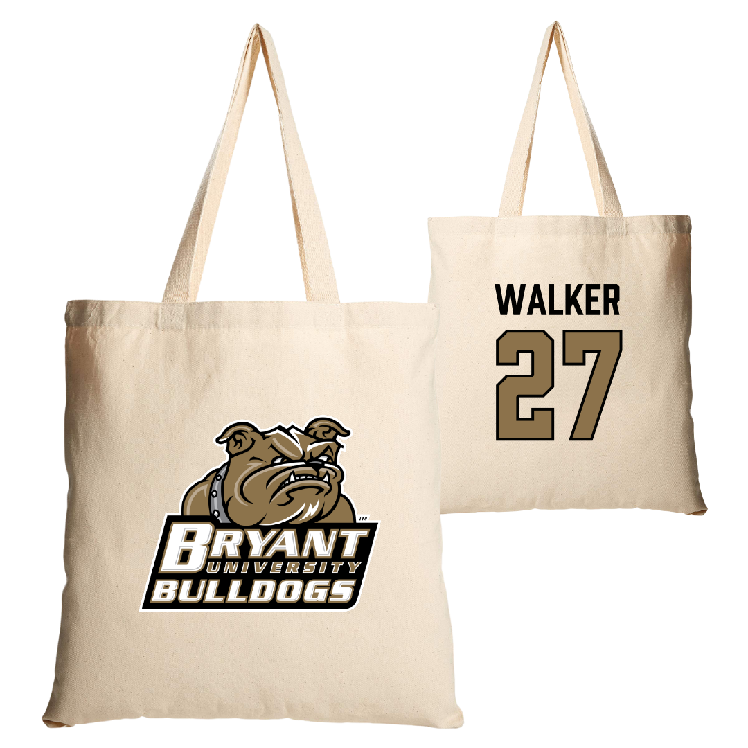 Bryant University Football Tan Canvas Tote Bag - #27 Dedric Walker