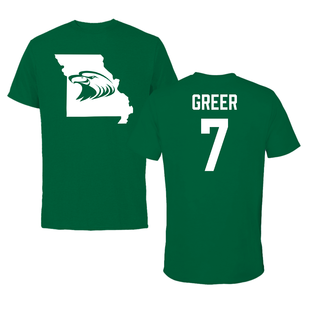 Central Methodist University Soccer Green State Tee - #7 Kamryn Greer