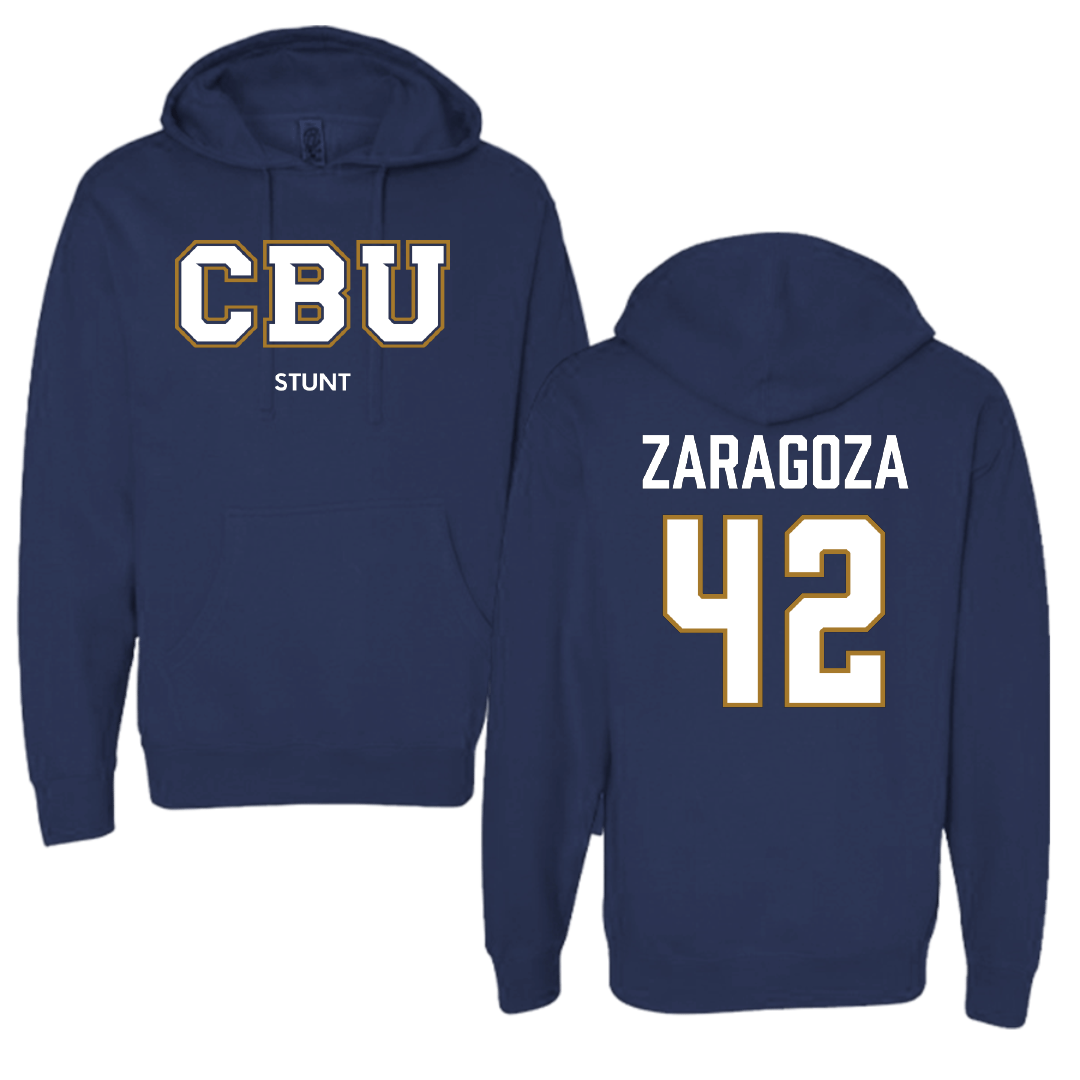 California Baptist University Stunt Navy Hoodie - #42 Kate Zaragoza