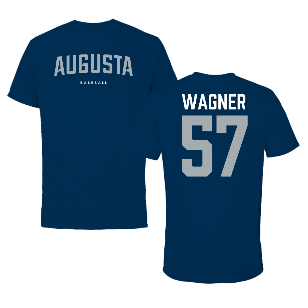 Augusta University Baseball Navy Tee - #57 Davis Wagner