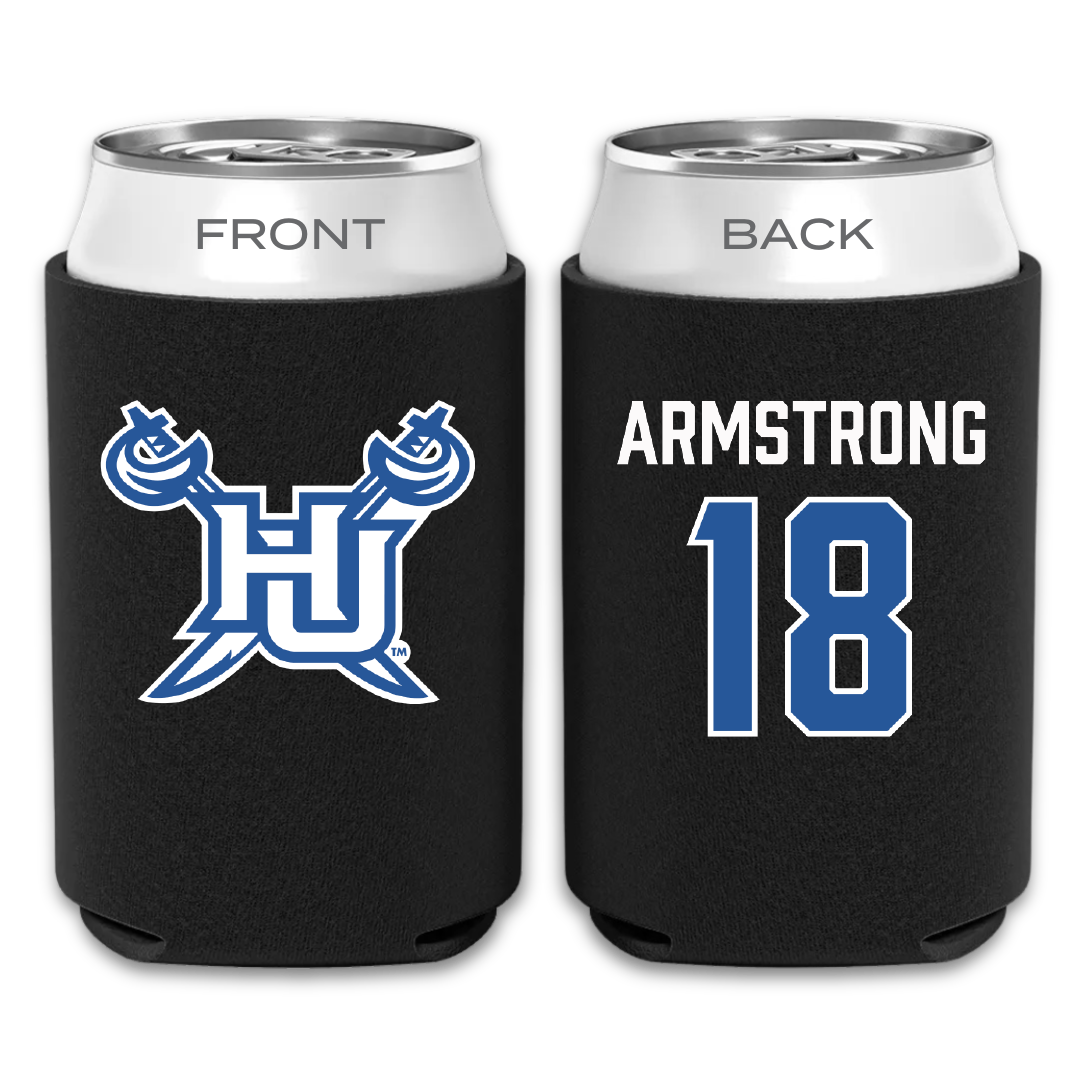 Hampton University Football Black Can Cooler - #18 Antonio Armstrong