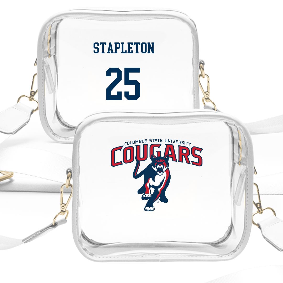Columbus State University Football White Clear Stadium Bag - #25 Eddie Stapleton