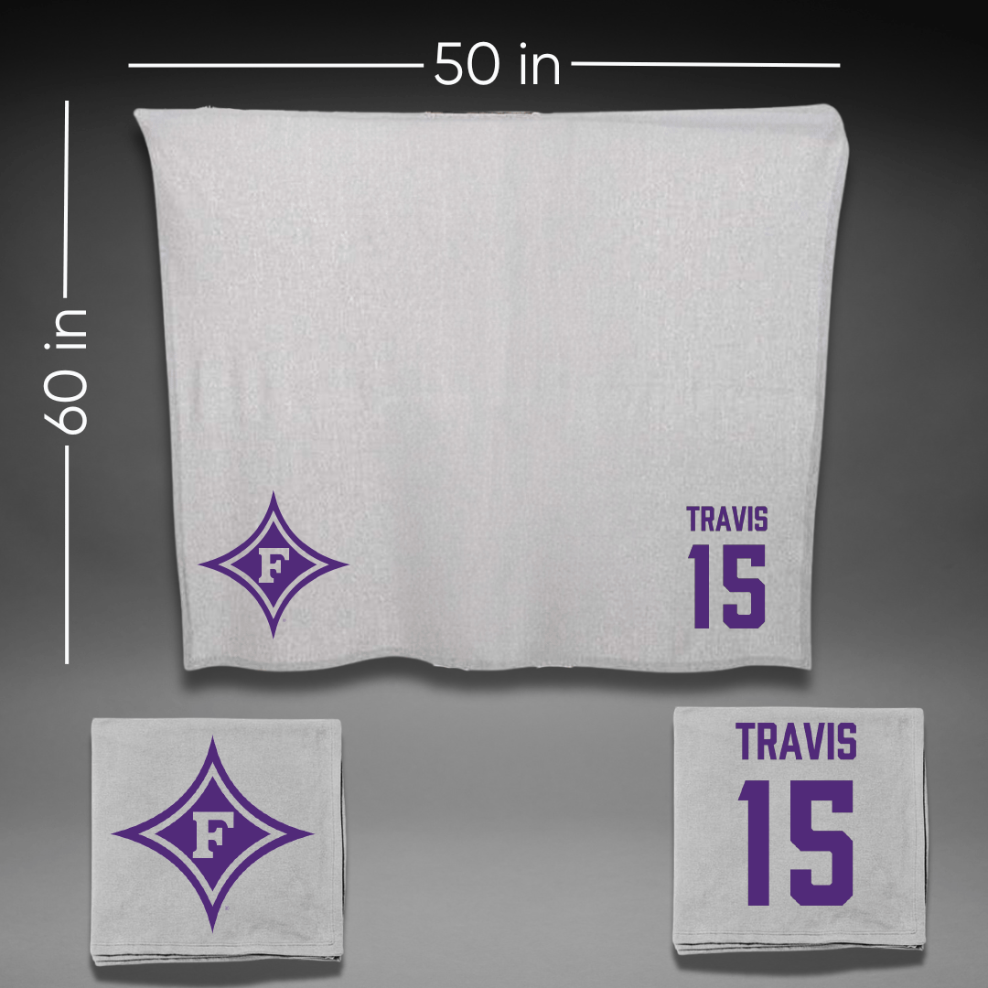 Furman University Soccer (M) Gray Blanket - #15 Jack Travis