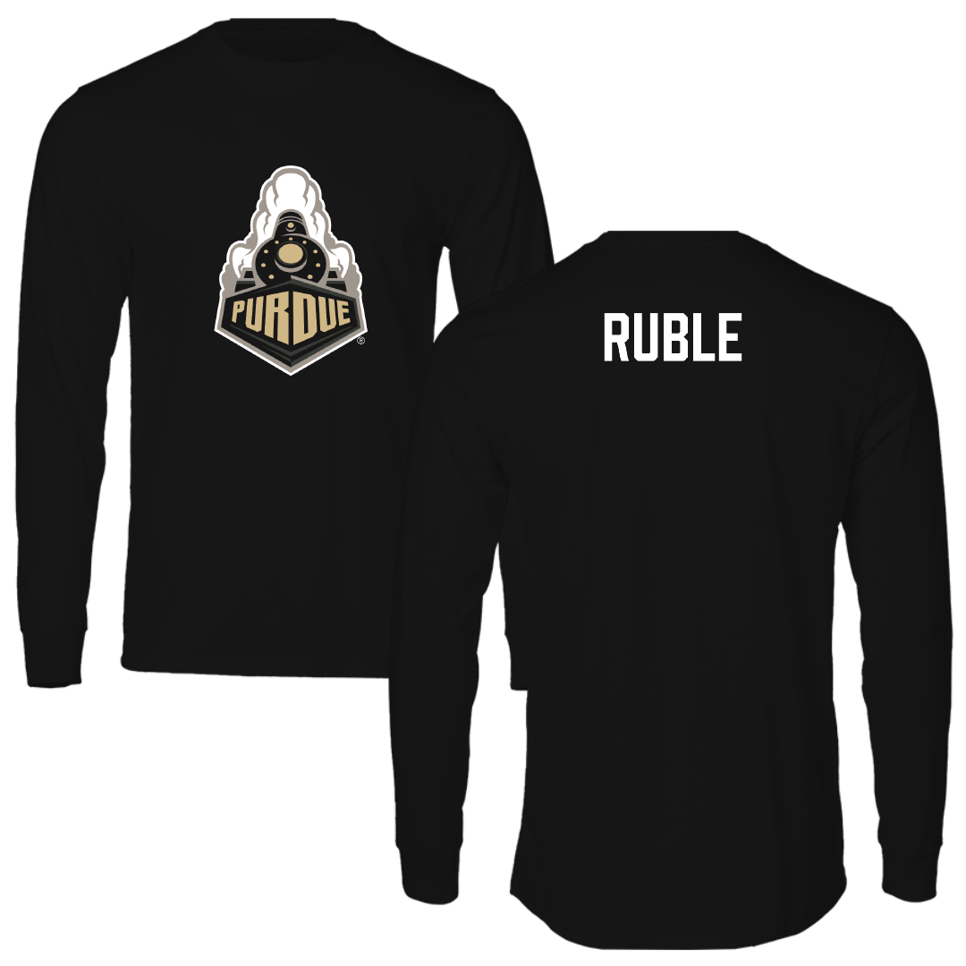Purdue University Wrestling (M) Black Performance Long Sleeve - Isaac Ruble