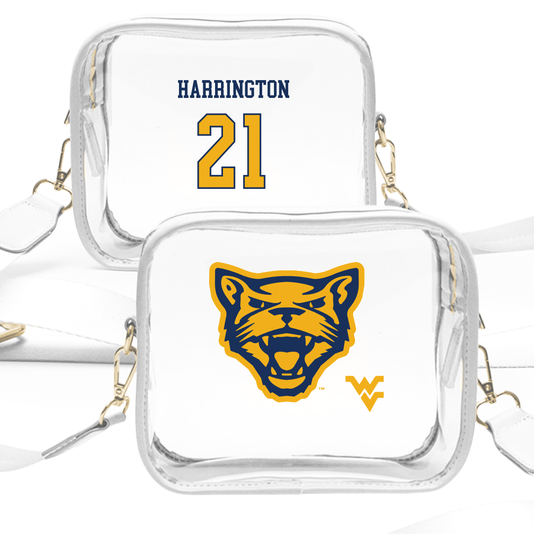 Potomac State College Softball White Clear Stadium Bag - #21 Alaira Harrington
