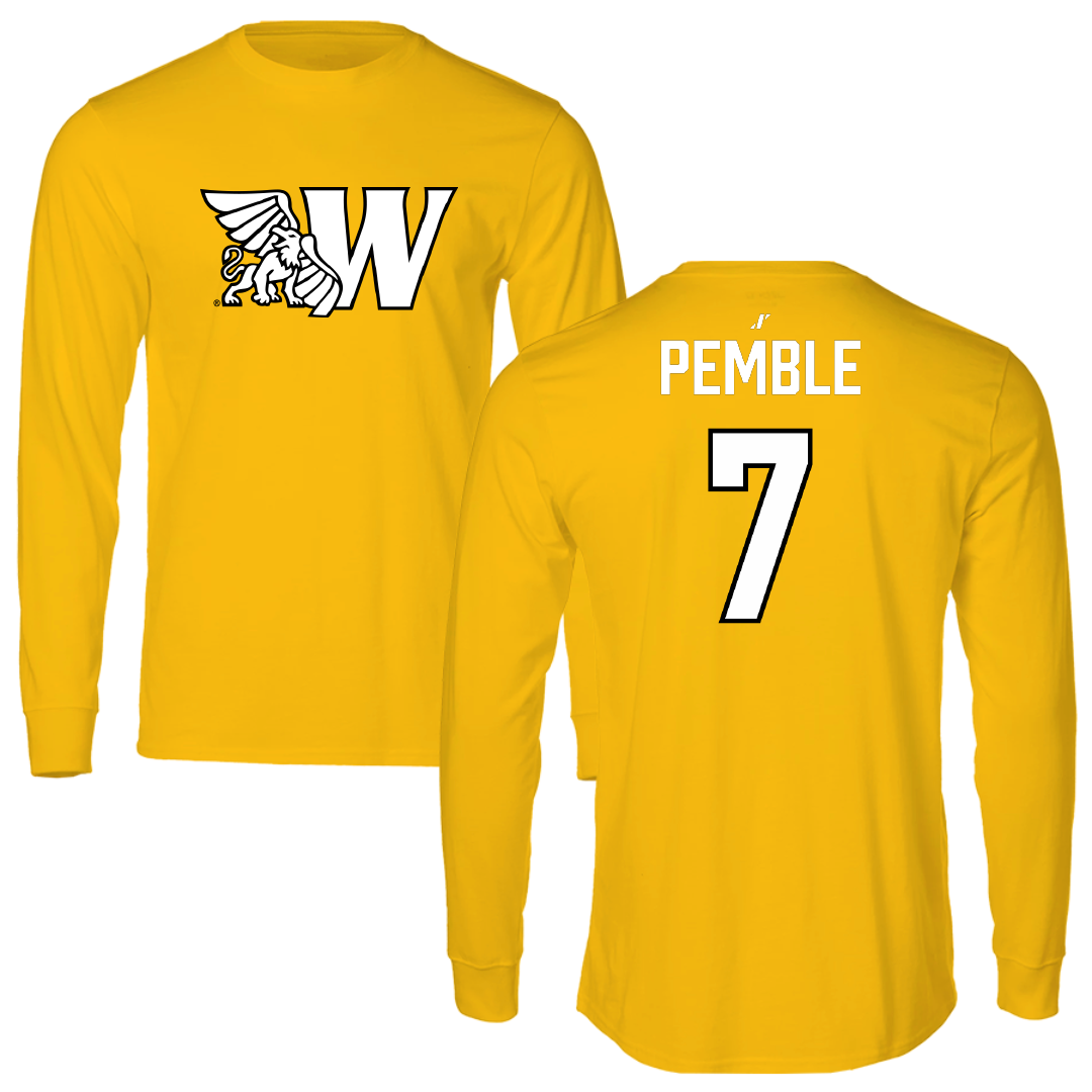 Missouri Western State University Baseball Gold Long Sleeve - #7 Jake Pemble