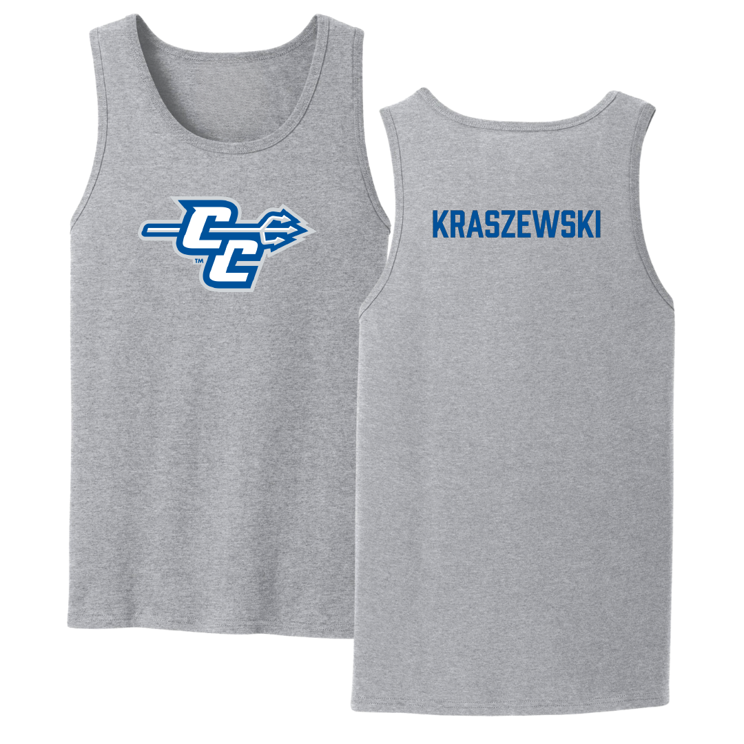Central Connecticut State University TF and XC Sport Gray Tank Top - Michael Kraszewski