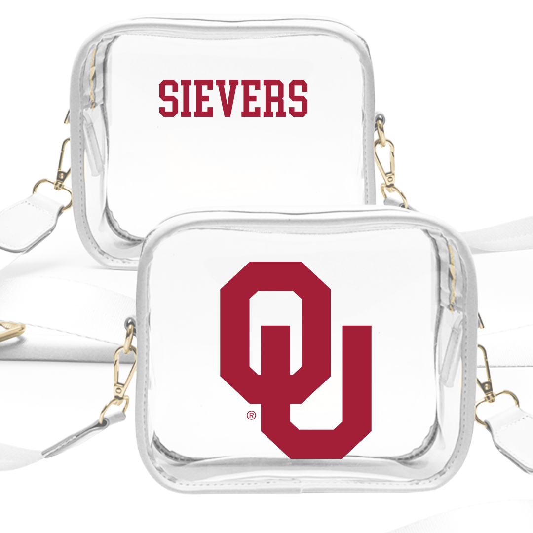 University of Oklahoma Gymnastics (W) White Clear Stadium Bag - Danielle Sievers
