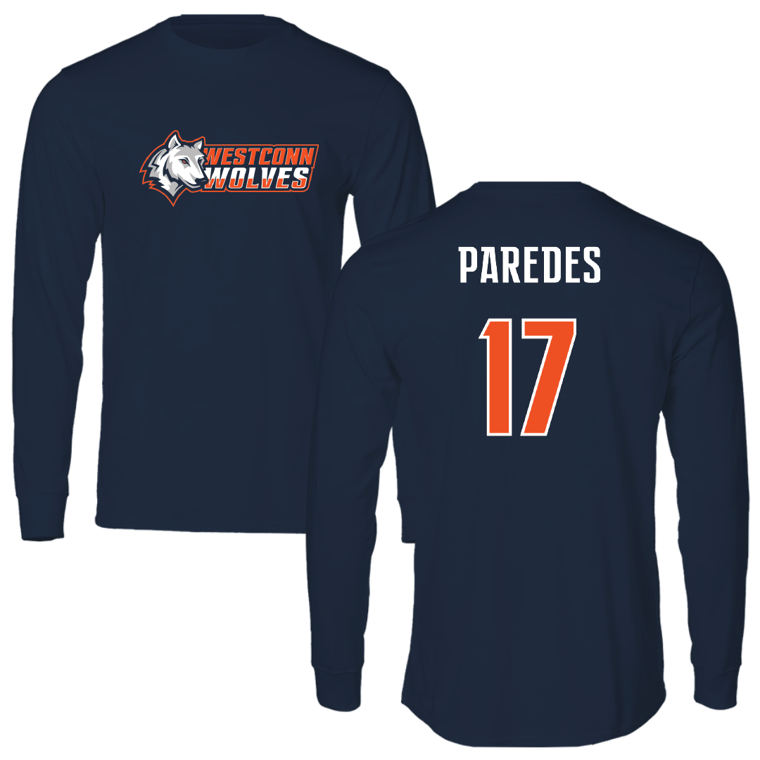 Western Connecticut State University Lacrosse Navy Performance Long Sleeve - #17 Samantha Paredes
