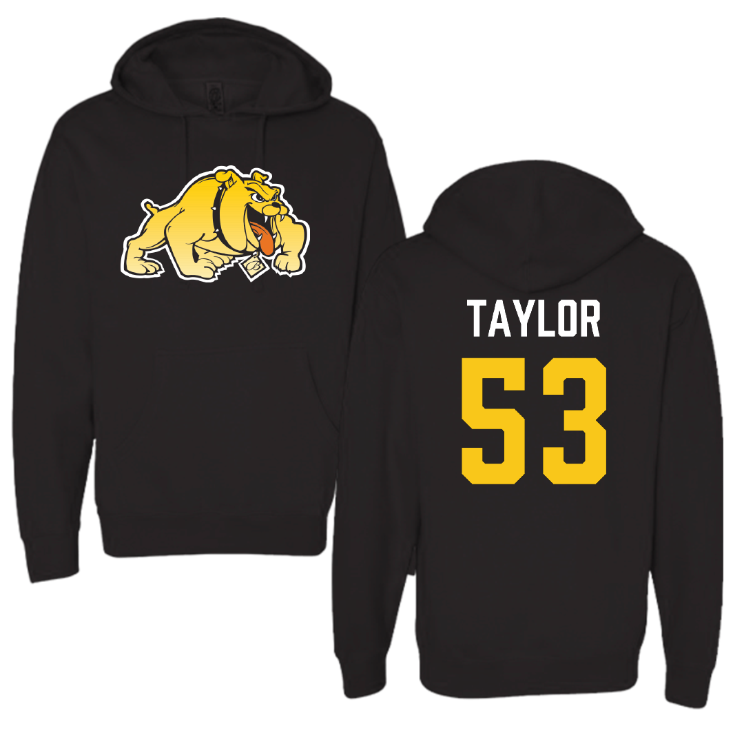 Bowie State University Football Black Hoodie - #53 Caleb Taylor