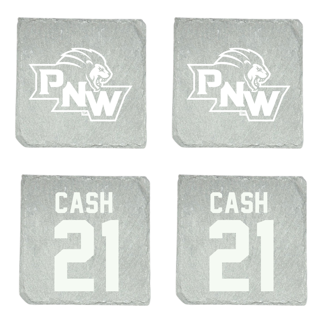 Purdue University Northwest Baseball Stone Coaster (4 Pack)  - #21 Ben Cash