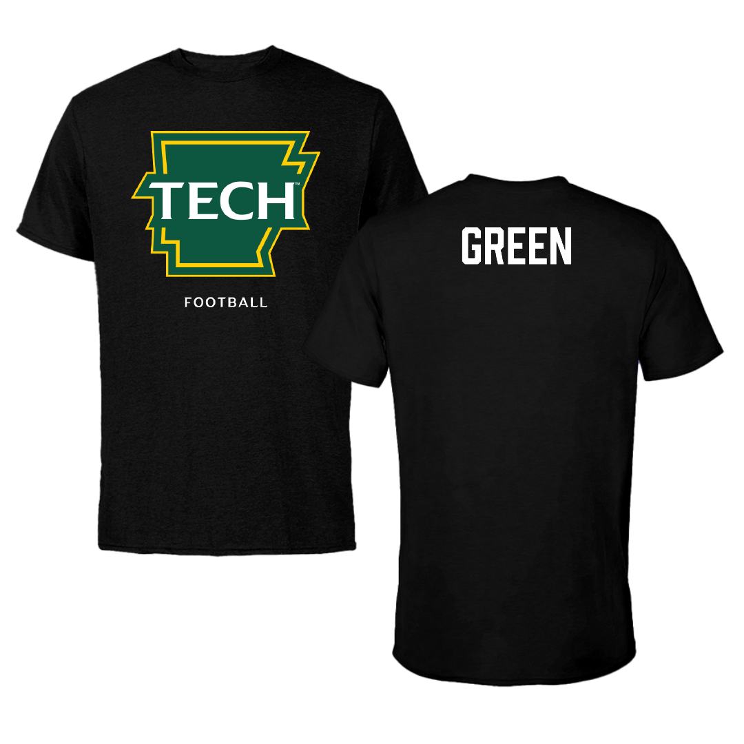 Arkansas Tech University Football Black Performance Tee - Xavier Green