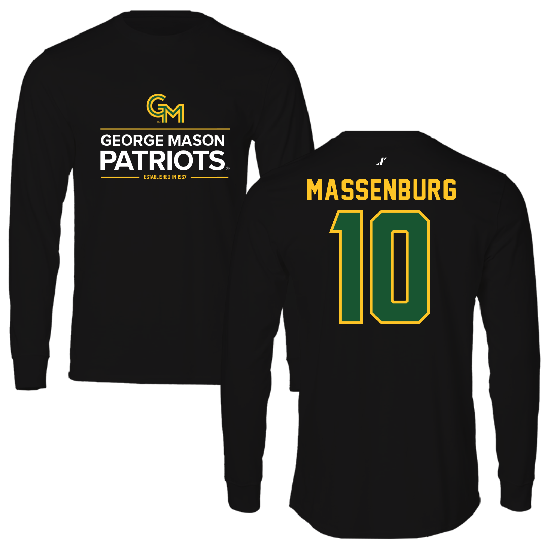 George Mason University Basketball Black General Performance Long Sleeve - #10 Trinity Massenburg