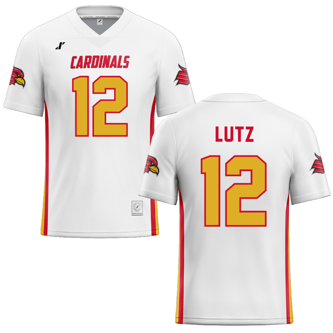 Wheeling University White Football Jersey - #12 Landon Lutz