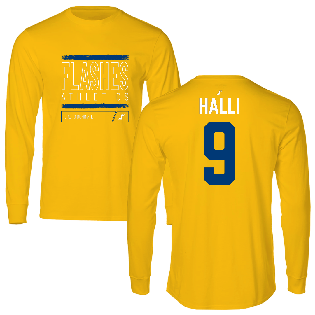 Kent State University Lacrosse Gold Dominate Long Sleeve - #9 Morgan Halli