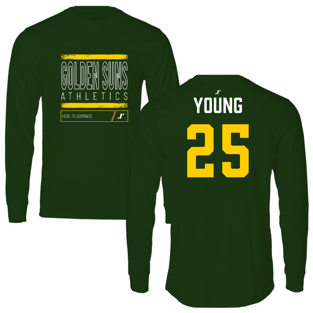 Arkansas Tech University Volleyball Forest Green Dominate GS Performance Long Sleeve - #25 BryAnna Young