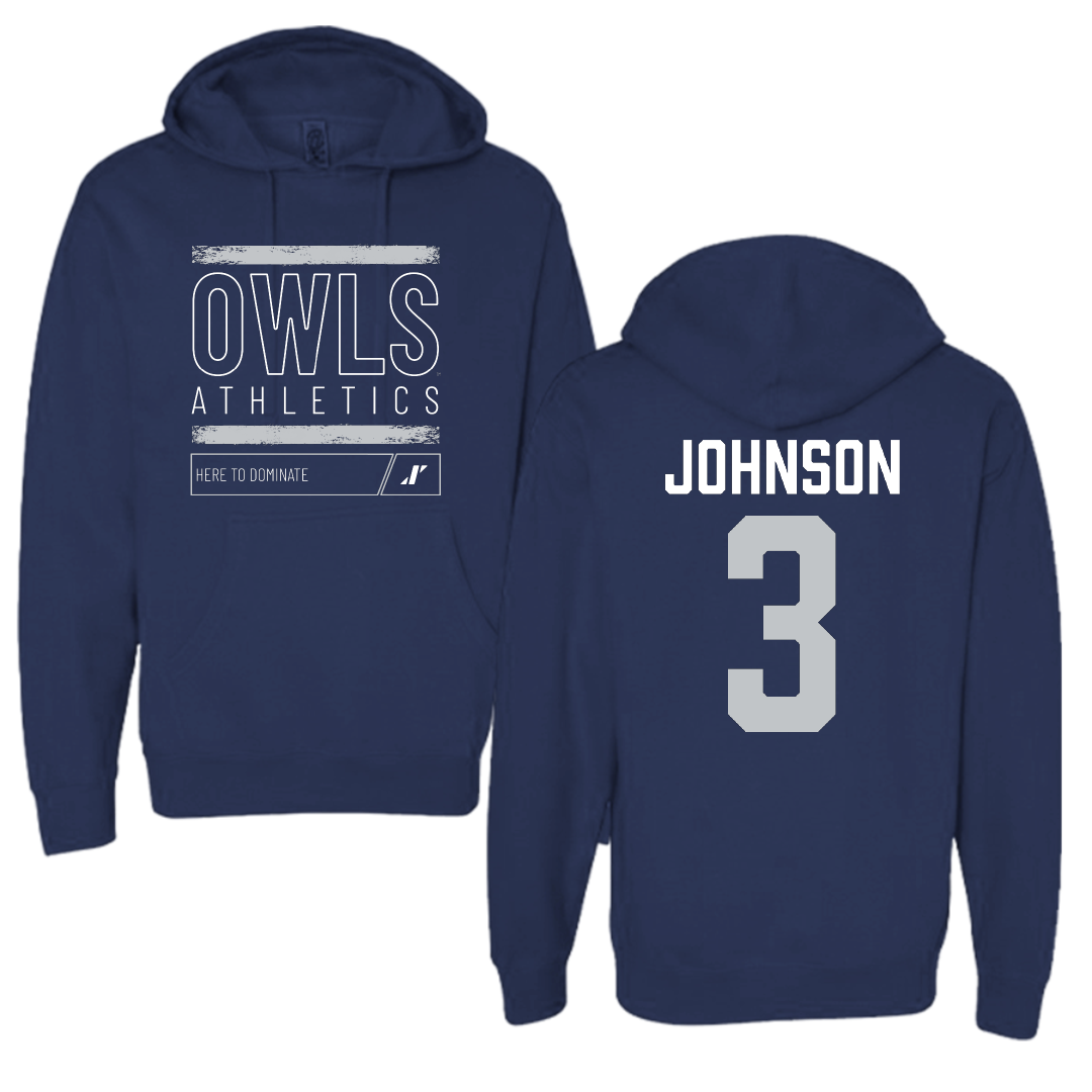 Rice University Baseball Navy Dominate Hoodie - #3 Max Johnson