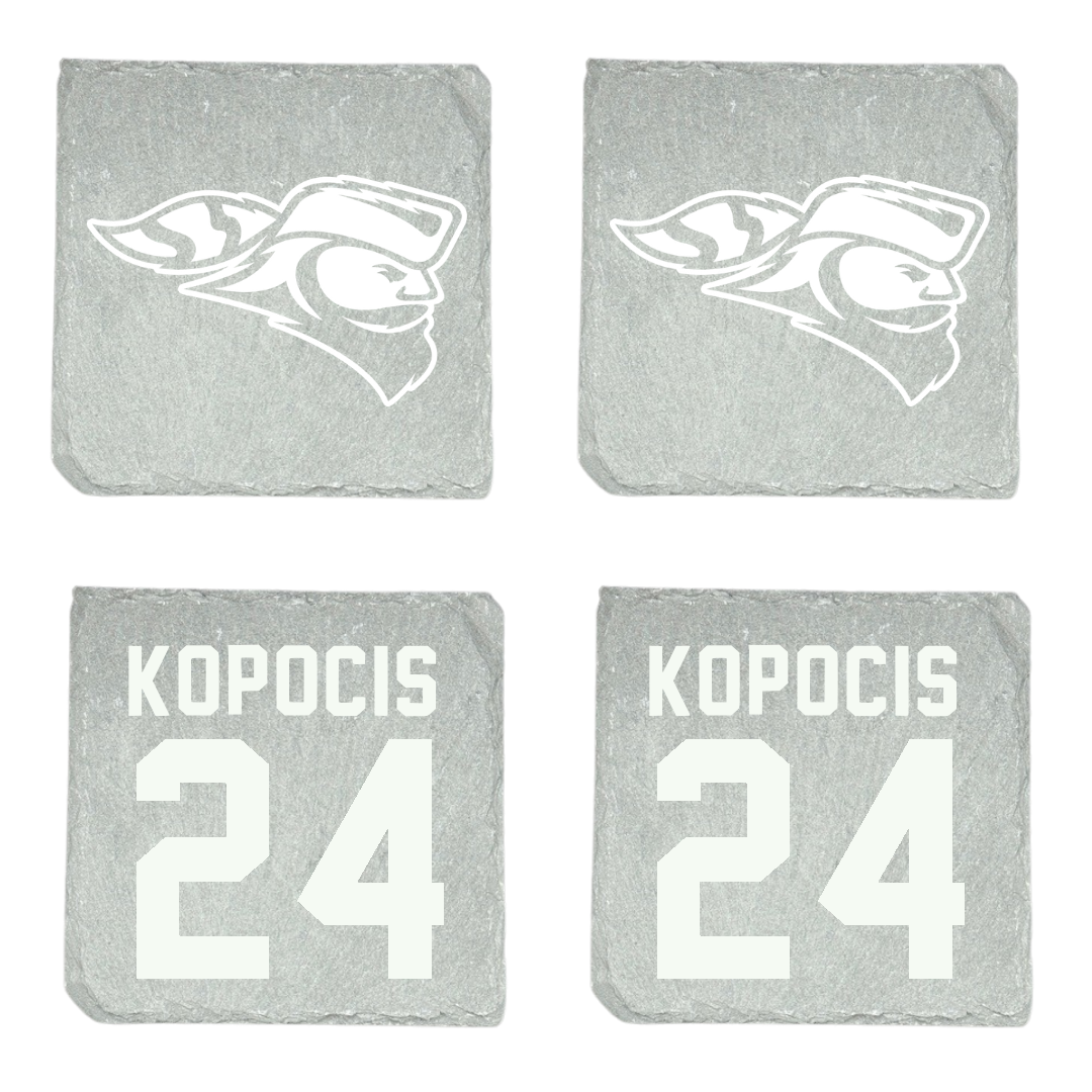 Carroll University Lacrosse Stone Coaster (4 Pack)  - #24 Jake Kopocis
