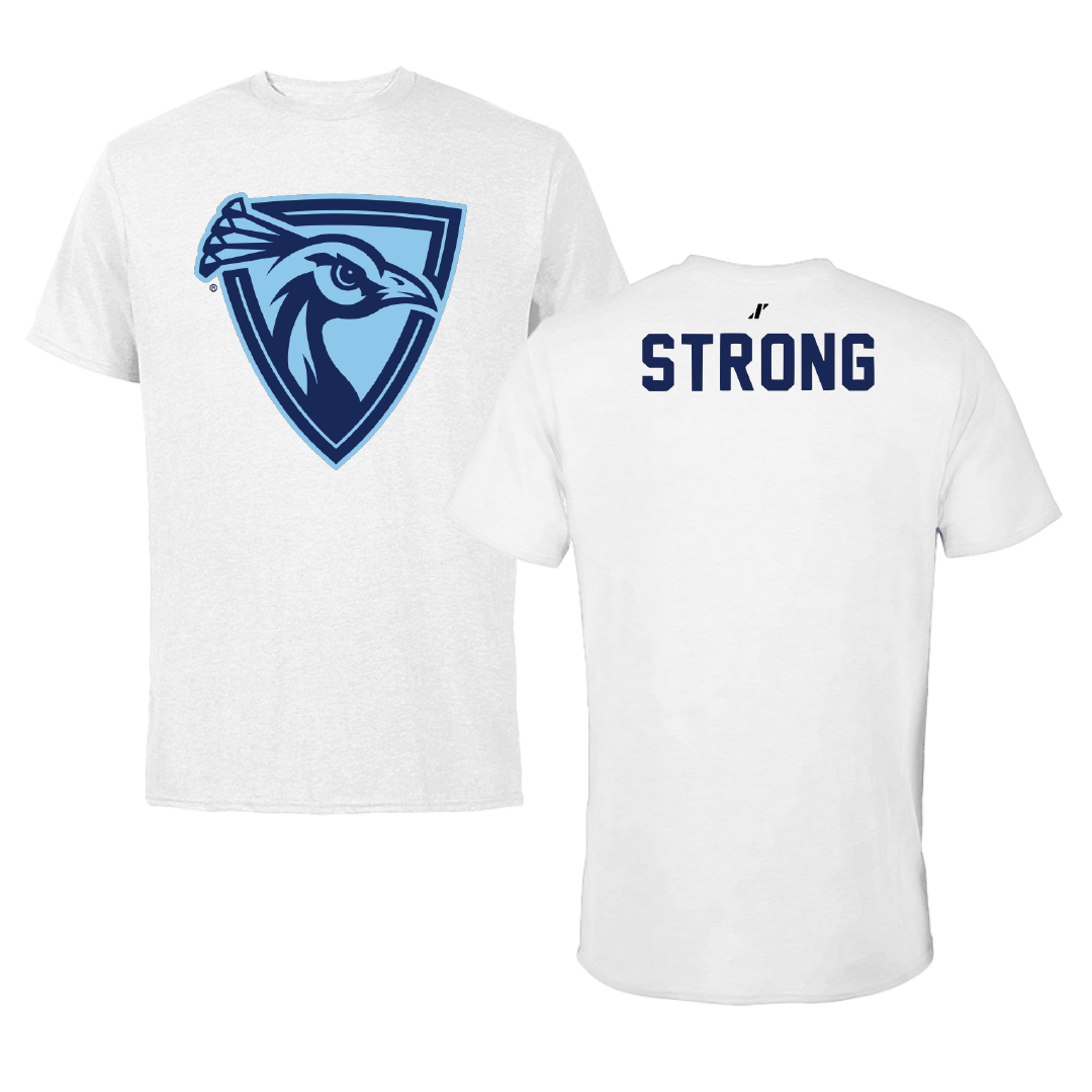 Upper Iowa University Football White Performance Tee - Karsen Strong