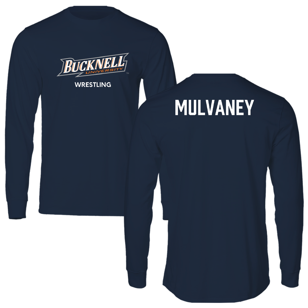 Bucknell University Wrestling (M) Navy Performance Long Sleeve - Noah Mulvaney