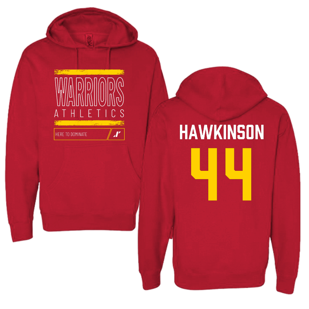 Stanislaus State Baseball Red Dominate Hoodie - #44 Payton Hawkinson