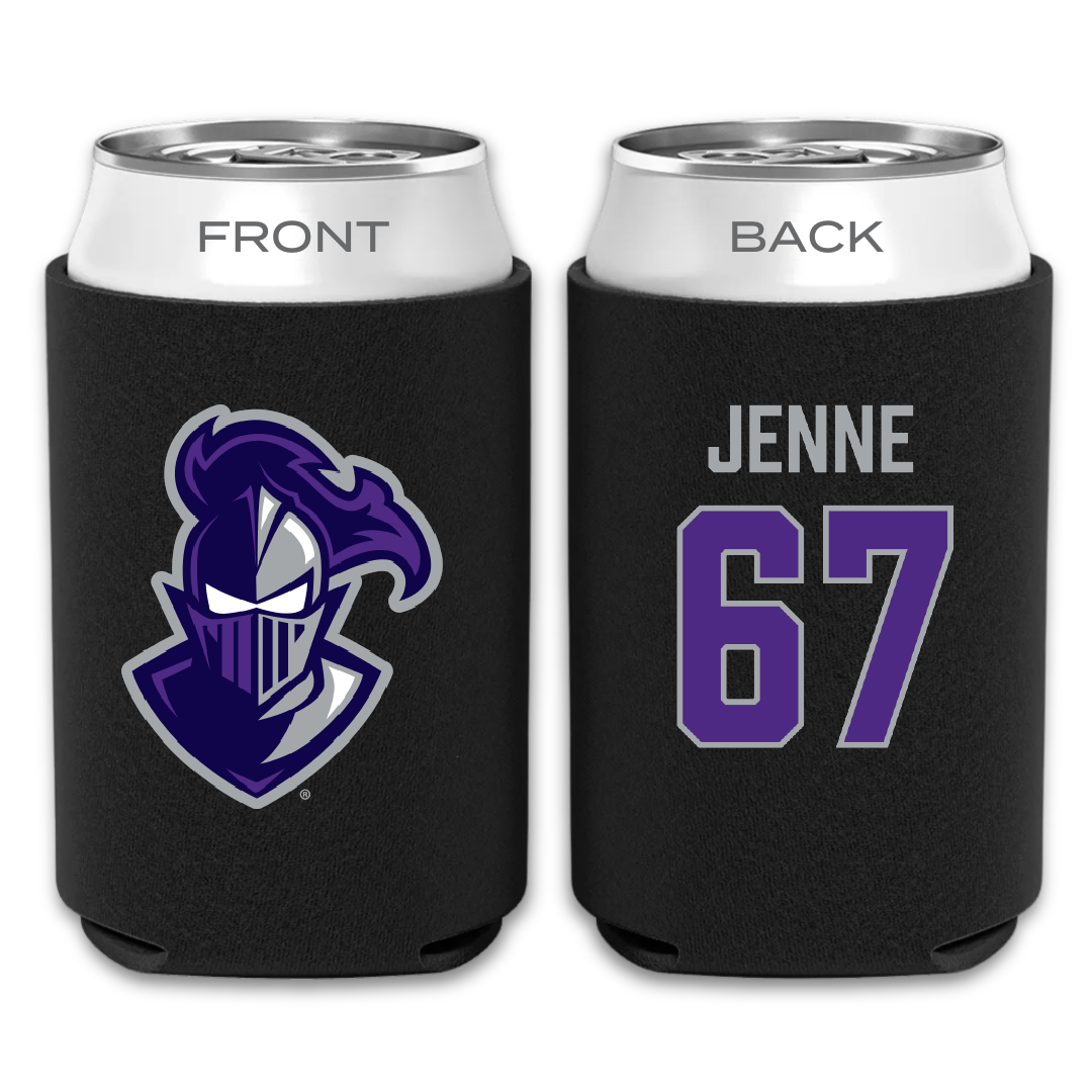 Furman University Football Black Can Cooler - #67 Harris Jenne