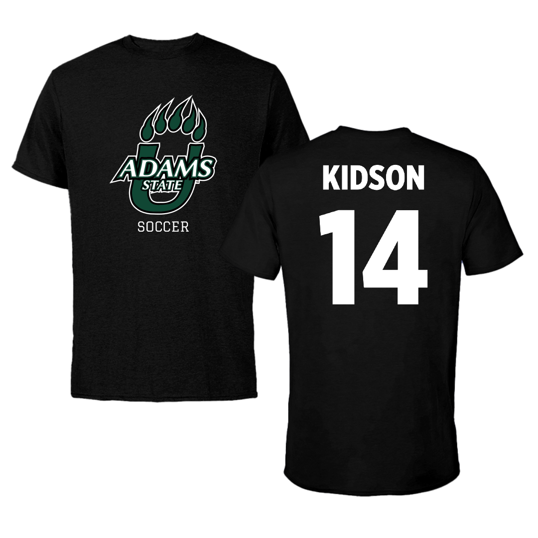 Adams State University Soccer Black State Performance Tee - #14 Eric Kidson