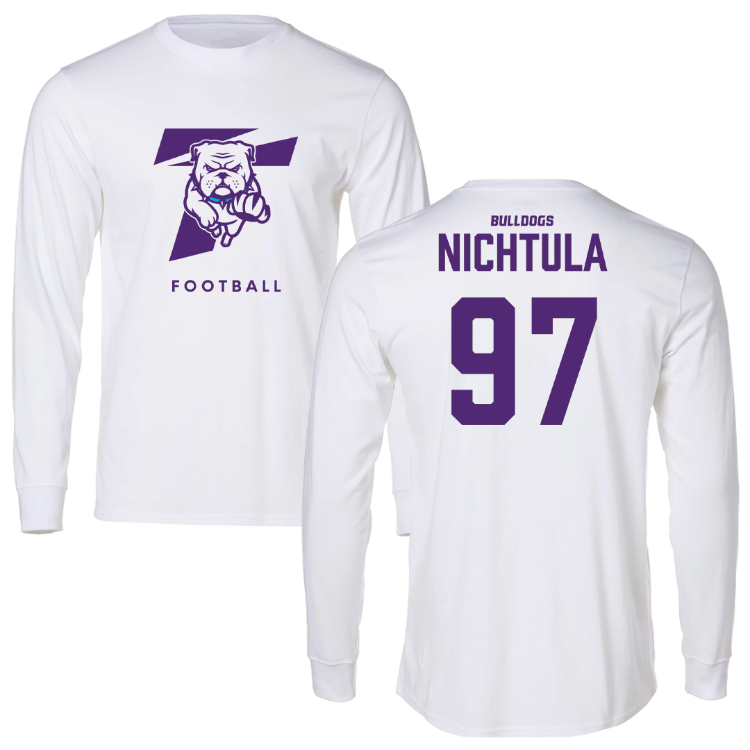 Truman State University Football White Long Sleeve - #97 Ben Nichtula