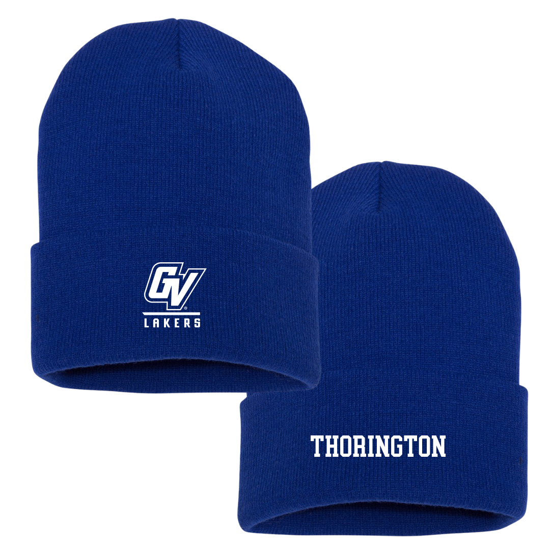 Grand Valley State University Baseball Blue Beanie - #13 Allan Thorington