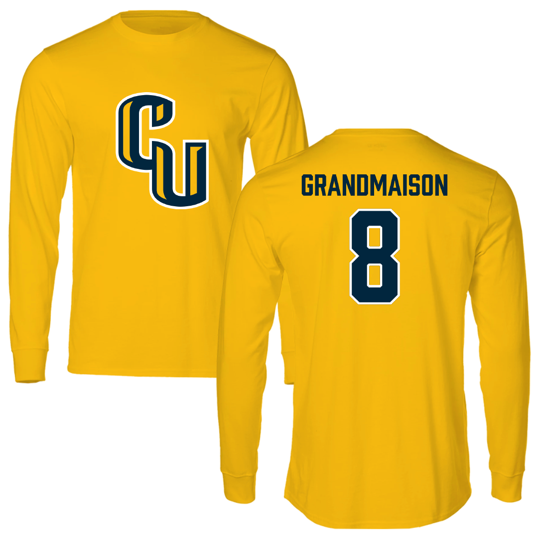 Cedarville University Baseball Gold Performance Long Sleeve - #8 Simon Grandmaison