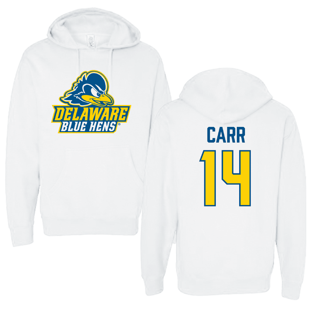 University of Delaware Baseball White Hoodie - #14 Harry Carr
