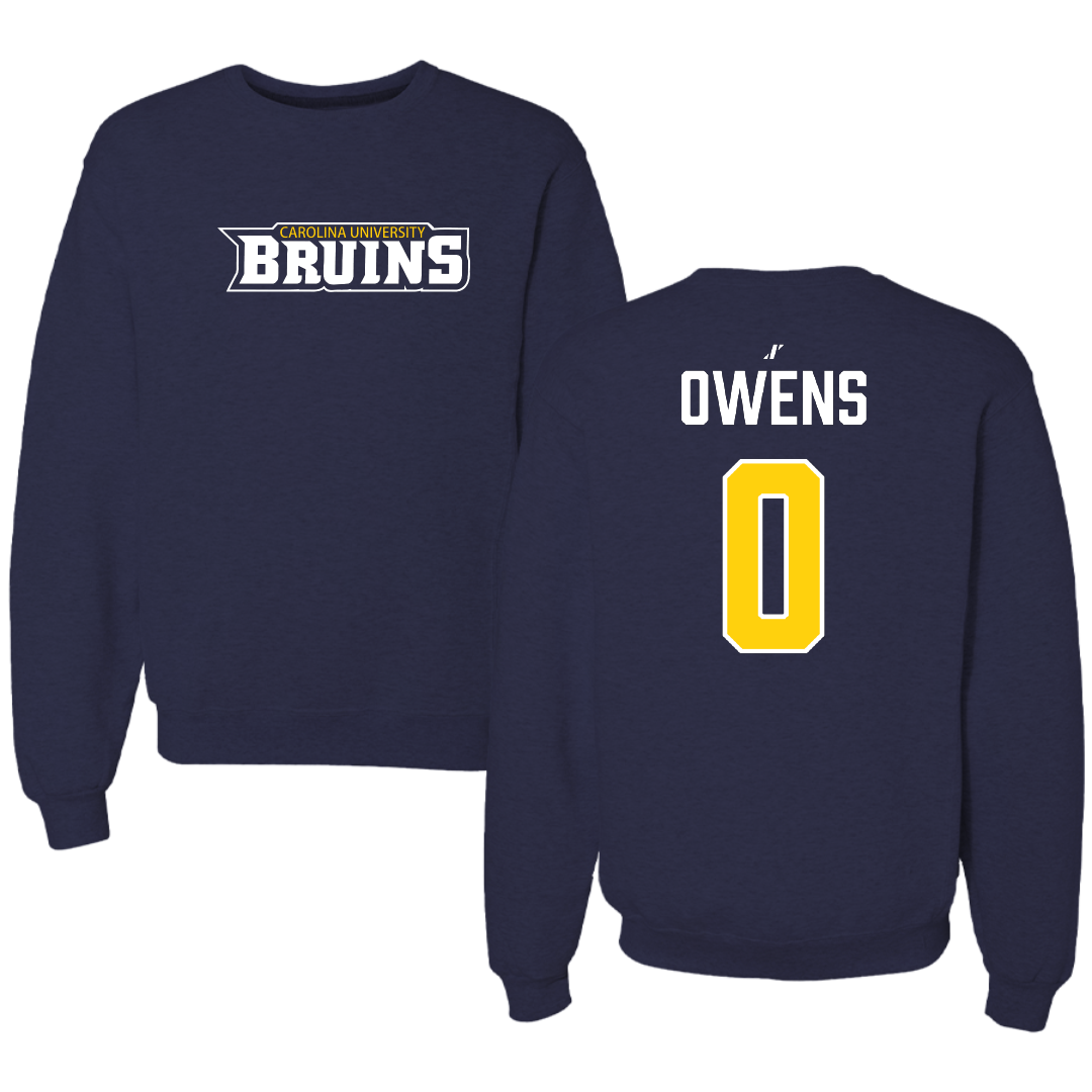 Carolina University Basketball (M) Navy Crewneck - #0 Cameron Owens
