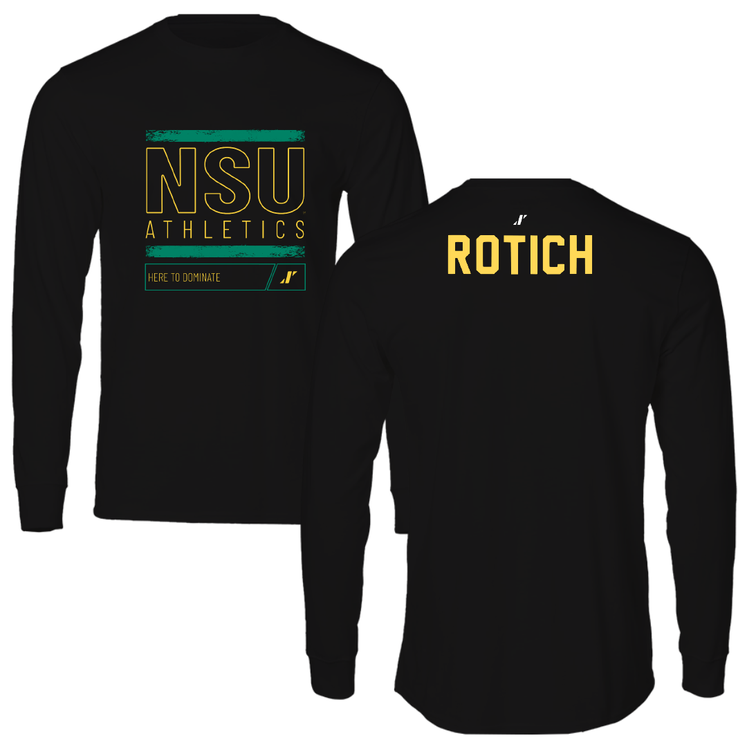 Norfolk State University TF and XC Black Dominate Performance Long Sleeve - Brian Rotich