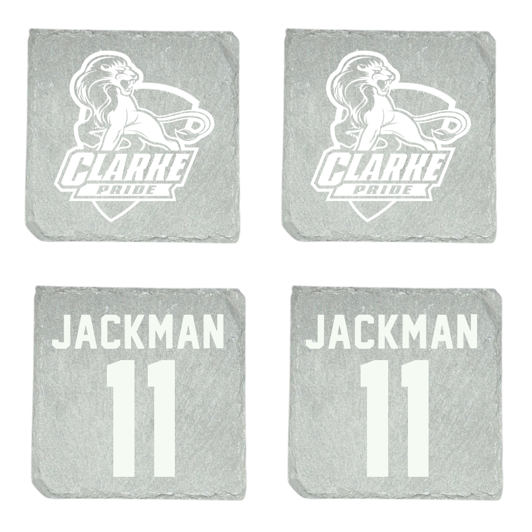 Clarke University Football Stone Coaster (4 Pack)  - #11 Jayden Jackman
