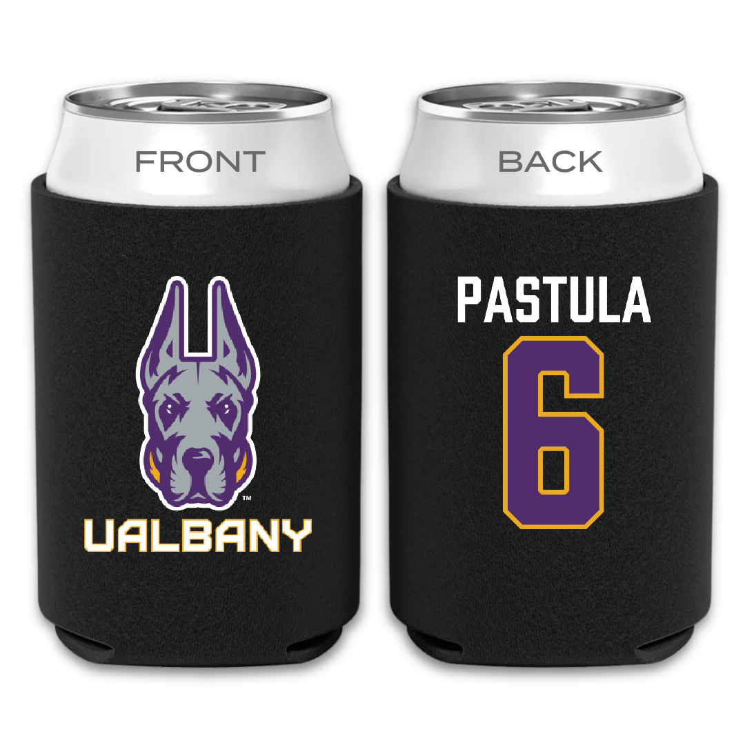 University at Albany Football Black Can Cooler - #6 Tyler Pastula