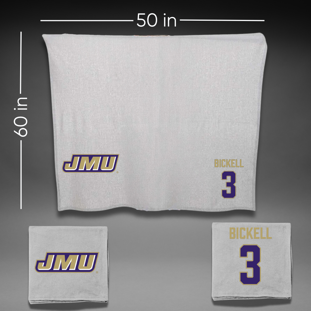 James Madison University Lacrosse (W) Gray Blanket - #3 Avery Bickell