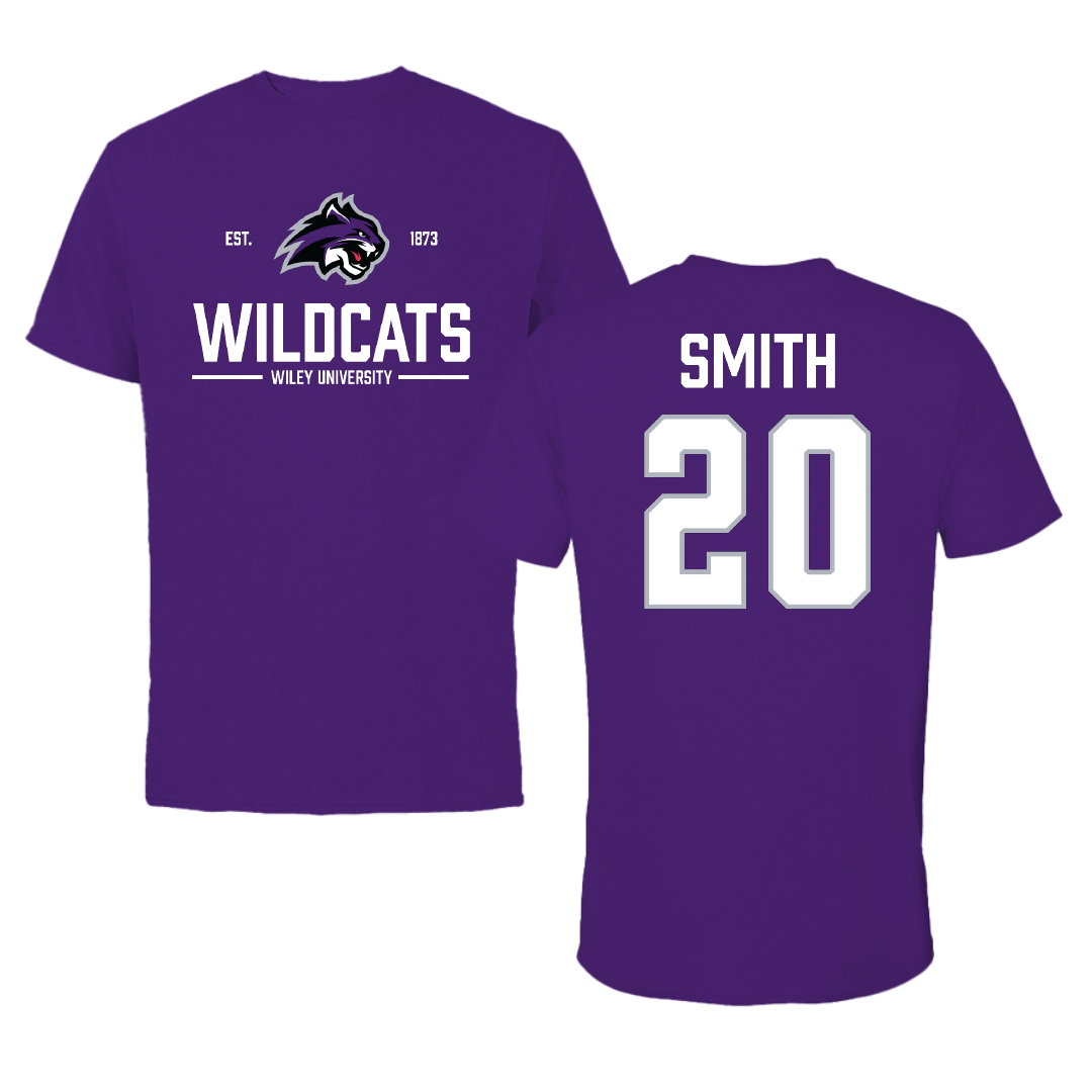 Wiley University Softball Purple General Tee - #20 Serenity Smith