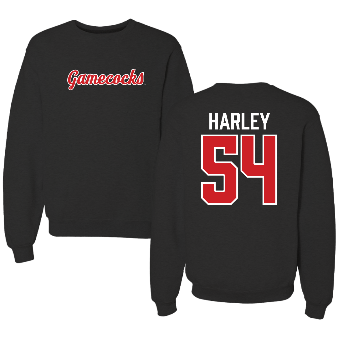 Jacksonville State University Football Black Crewneck - #54 Daveion Harley