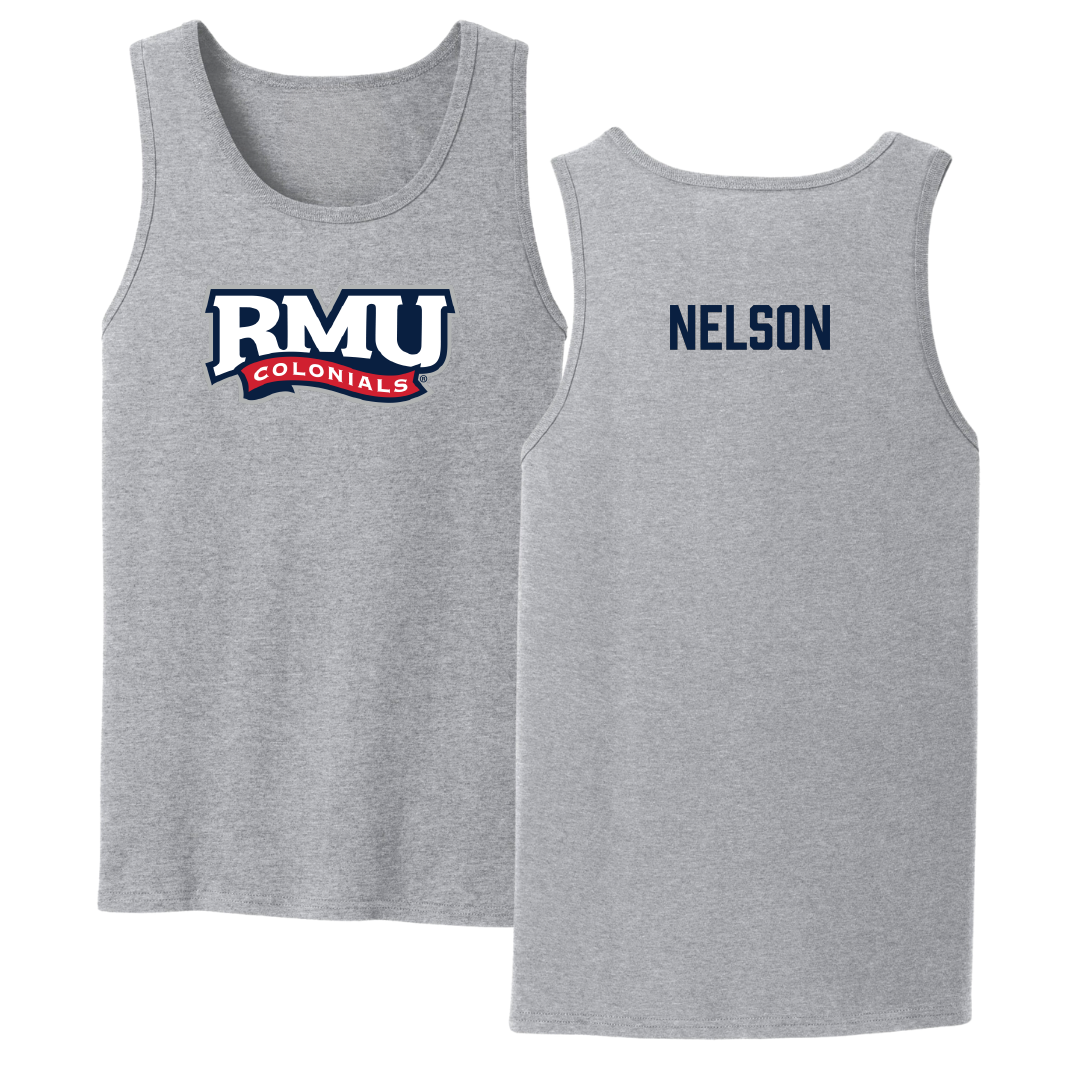 Robert Morris University Golf Sport Gray Tank Top - Luke Nelson